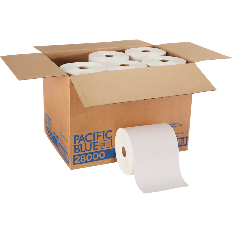 Georgia Pacific SofPull Mechanical Recycled Paper Towel Rolls - 1 Ply -  7.87 x 1000 ft - 7.80 Roll Diameter - Brown - Paper - Soft, Absorbent,  Nonperforated - For Healthcare, Office Building - 6 