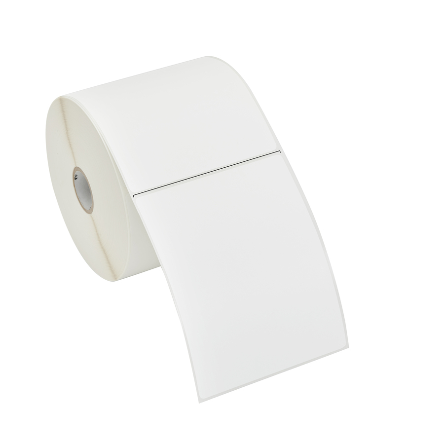 Zebra Z-Select 4T 4.0 x 5.0 in white label media, 6-pack for thermal transfer printing