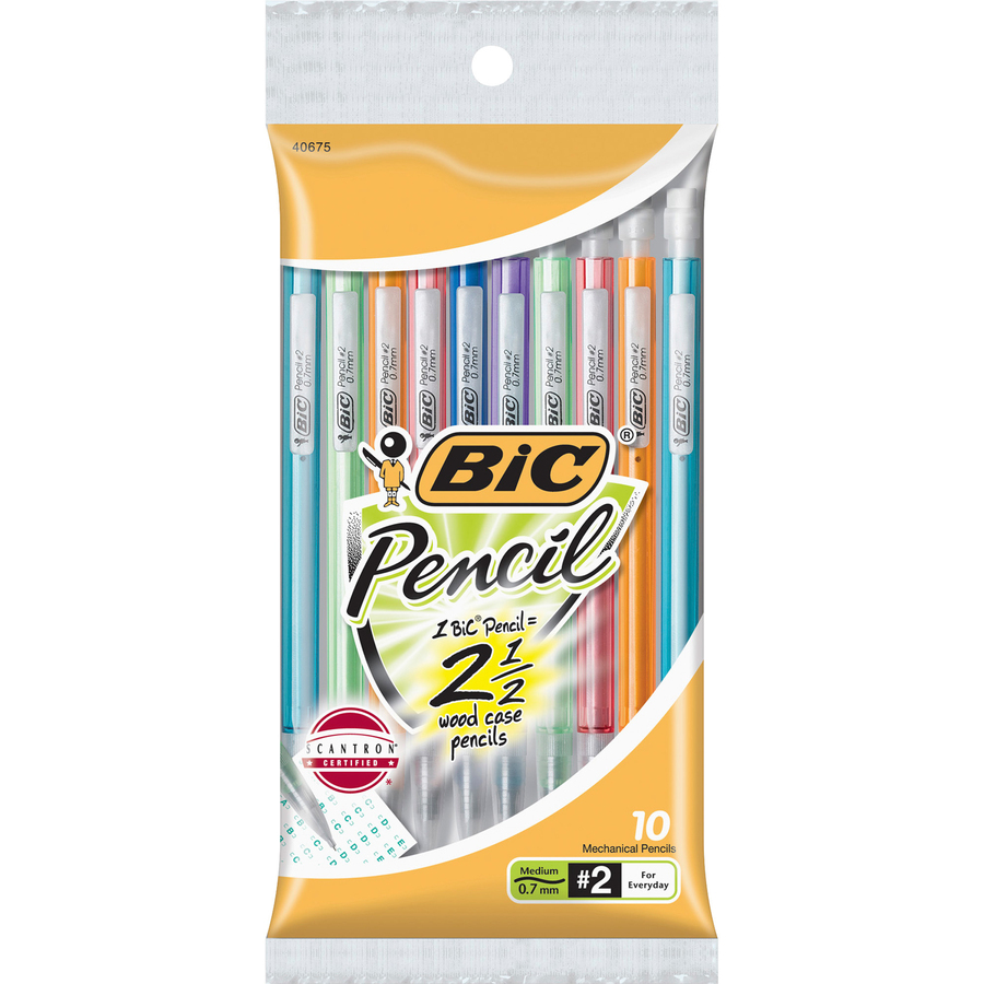 BICMPLP101 : BIC® Bic .7mm Mechanical Pencils With Lead - #2 Lead - 0.7 ...