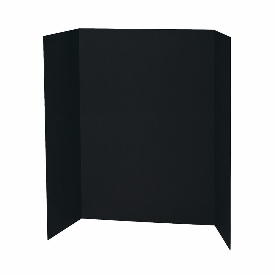 Pacon Presentation Boards - 36 Height x 48 Width - Black Surface -  Tri-fold - 24 / Carton - Kopy Kat Office
