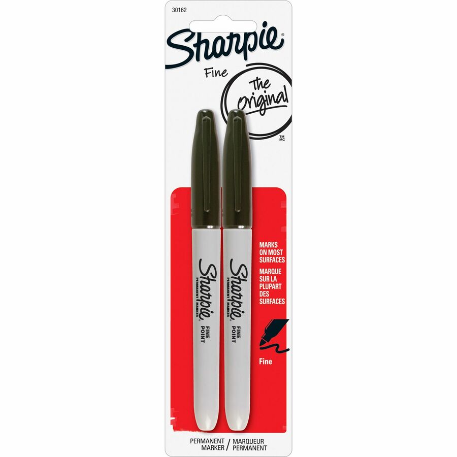 Sharpie Super Permanent Markers, Bold Fine Point, Black - 12/Box