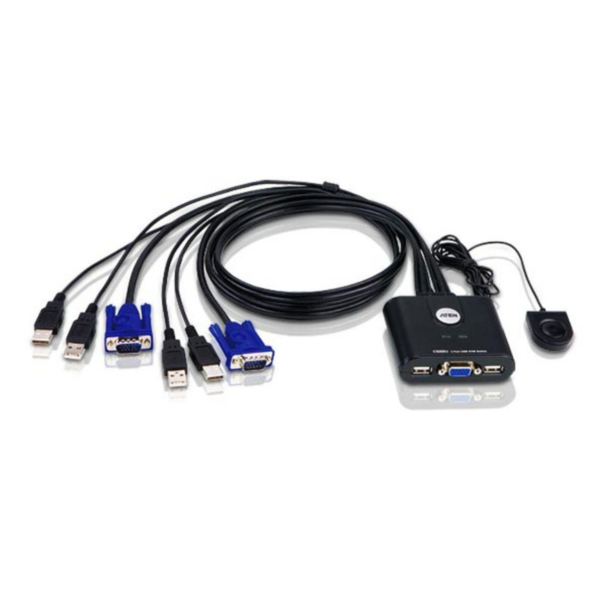 2PORT USB KVM SWITCH W/2 CABLES SUPPORTS UP TO 2048X1536