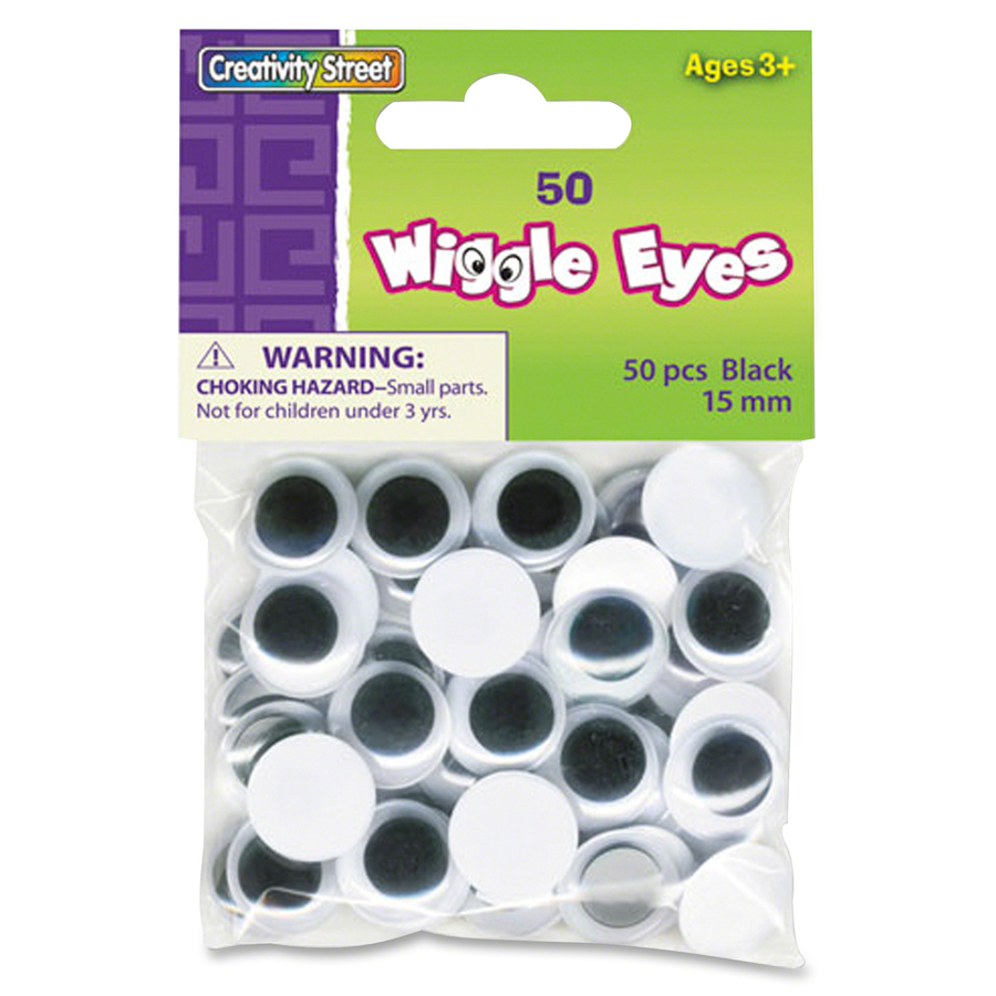 Creativity Street Jumbo Wiggle Eyes, Black/White - 100 pack