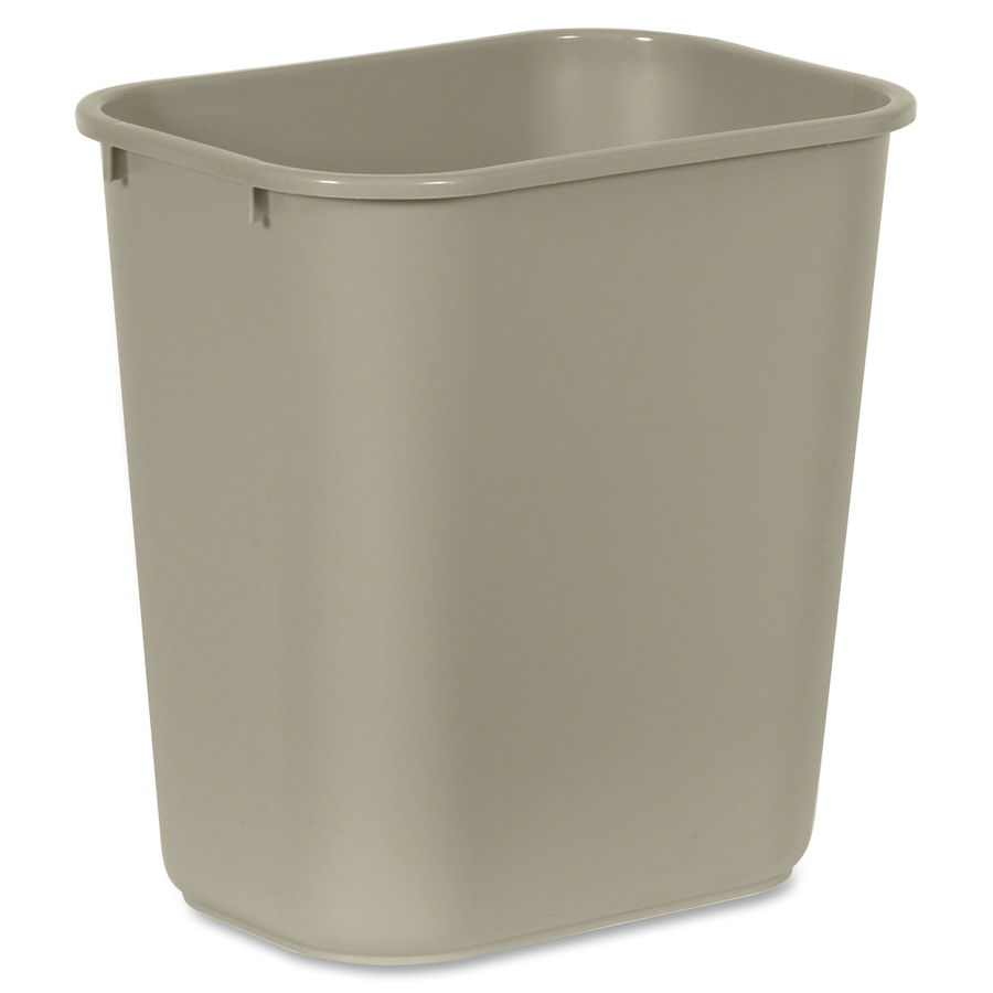 Rubbermaid 28 Quart Black Plastic Wastebasket