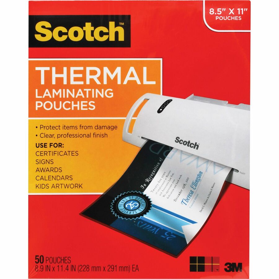 Scotch Self-Seal Laminating Pouches, 10 Count, 8.5 x 11 