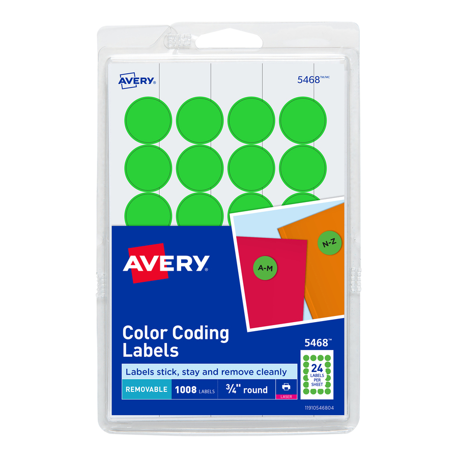 Avery® Removable ColorCoding Labels ColorCoding Labels Avery