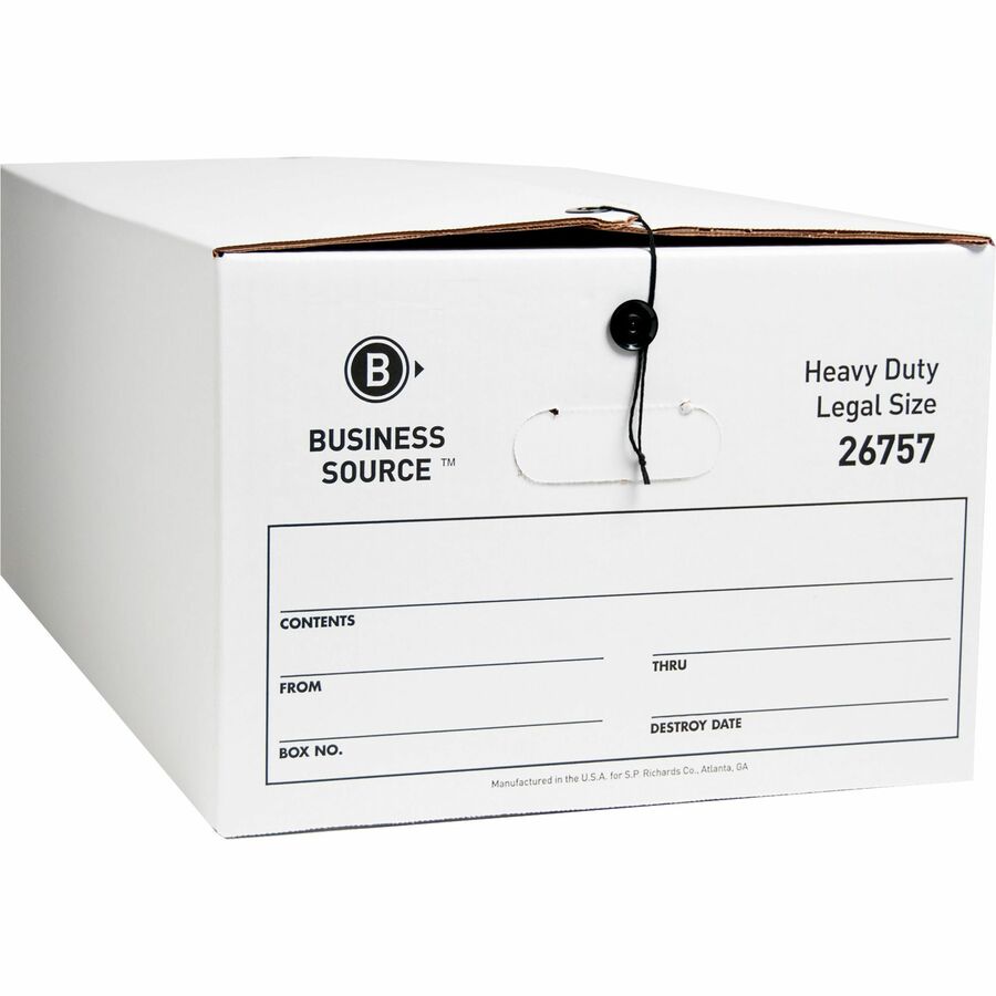 Business Source Heavy Duty Legal Size Storage Box - External BSN26757, BSN  26757 - Office Supply Hut