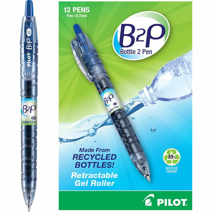 Pilot, G2 Premium Gel Roller Pens, Fine Point 0.7 mm, Navy Blue, Pack of 12
