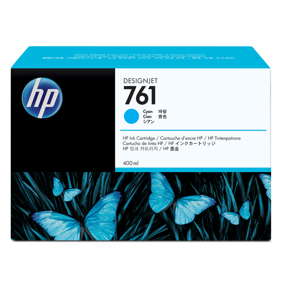 HP 761 Ink Cartridge, 400ml, Cyan