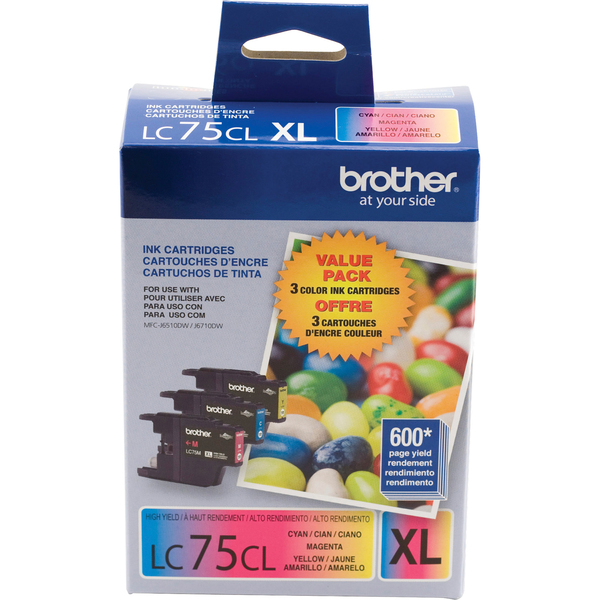 BROTHER LC-75 Tri-Color Ink Cartridge (