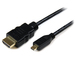 StarTech 3 ft High Speed HDMI Cable with Ethernet Black (HDMIADMM3)