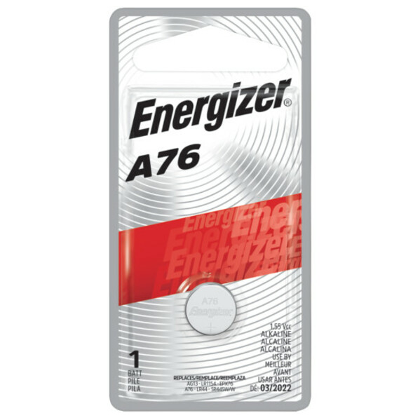 ENERGIZER A76 1.5V Alkaline Button Cell Battery 1 Pack (A76BPZ)