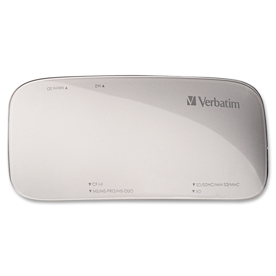 Verbatim Universal Card Reader, USB 3.0 Silver Memory Readers Verbatim America, LLC