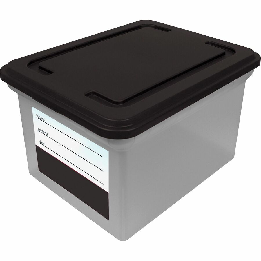 Akro-Mils Attached Lid Storage Container - Internal Dimensions: 12 Height  - External Dimensions: 21.5 Length x 15 Width x 12.5 Height - 65 lb - 12  gal - Padlock, String/Button Tie Closure 