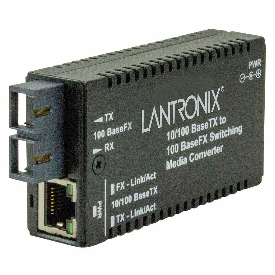 Lantronix M/E-PSW Series ST multimode Fast Ethernet media converter