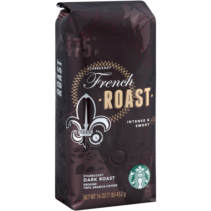 Starbucks 1lb French Roast Dark Ground Coffee Regular Dark/Bold 16 oz Per Bag 1 Each