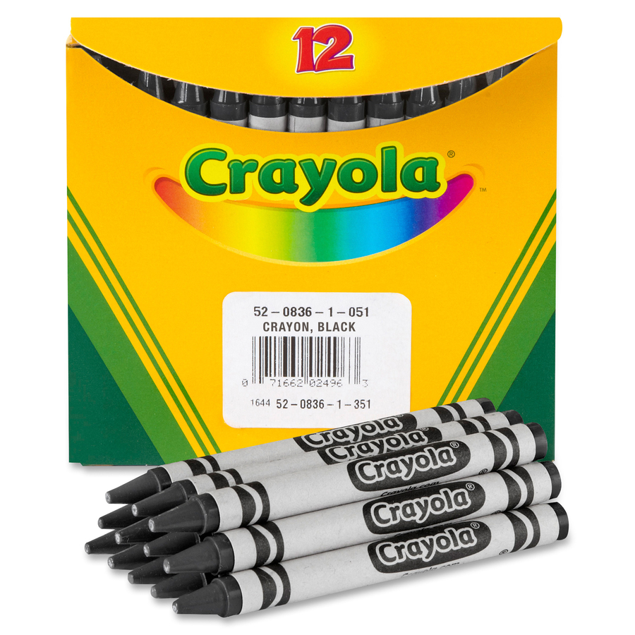 Crayola Triangular Anti-roll Crayons - Black, Blue