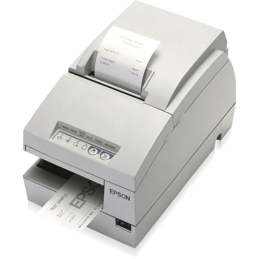 Epson TM-U675 Desktop Dot Matrix Printer - Monochrome - Receipt Print - USB - White - 5.1 lps Mono - For PC