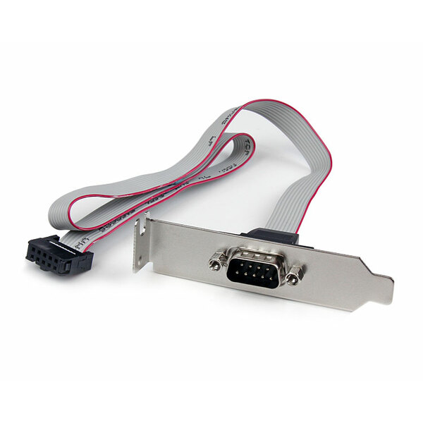 Startech 1 Port 16in DB9 Serial Port Bracket to 10 Pin Header - Low Profile (PLATE9M16LP)
