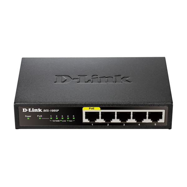 D-LINK Business 5-Port Fast Ethernet Unmanaged Switch with 1 PoE Port