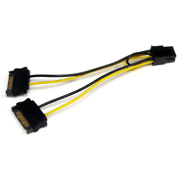 STARTECH 6in SATA Power to 6-Pin PCI Express Power Cable Adapter
