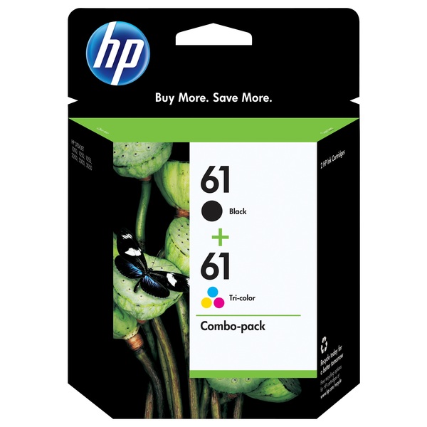 HP 61 Black & Tri-colour Original Ink Cartridges, 2 pack