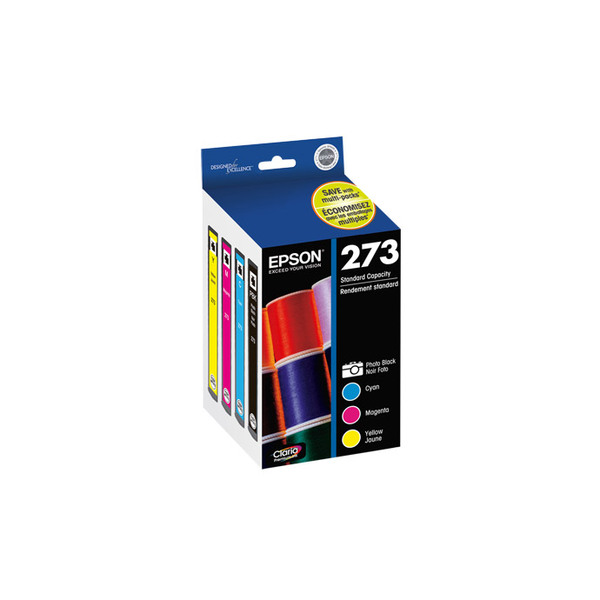 EPSON 273 Photo Black and Color Ink Cartridge Value Pack (T273520-S)