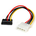 STARTECH 6in 4-pin Molex to Left Angle SATA Power Cable Adapter - 6" - LP4 - SATA (SATAPOWADPL)