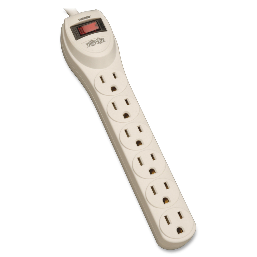 Tripp Lite Waber Industrial Power Strip 6 Outlets 5-15R 4' Cord 15 Amp