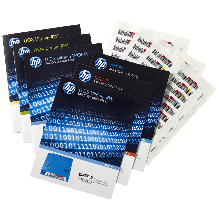 HP LTO-6 Ultrium RW Bar Code Label Pack Q2013A: Labels - COLAMCO