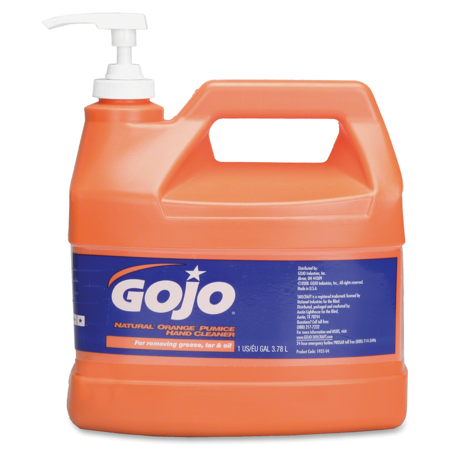 GOJO Natural Orange Pumice Hand Cleaner Bottle; 3.8L (1 gal.):Facility