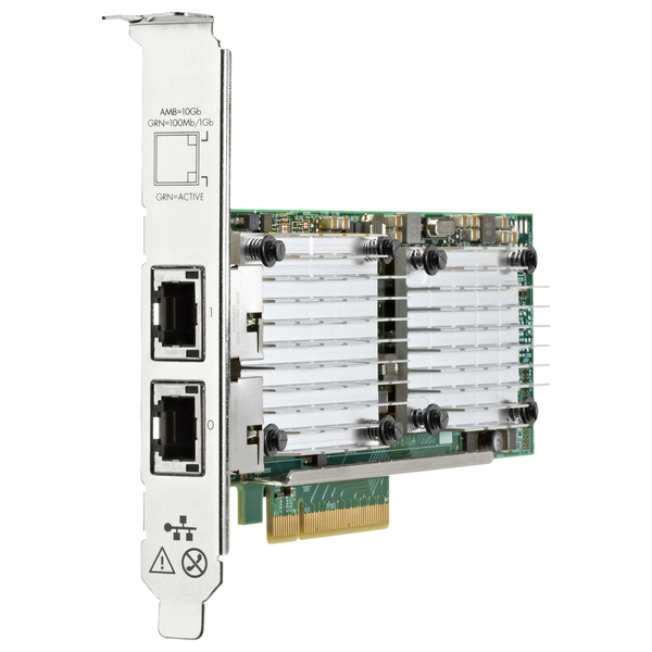 HPE 10Gb 2-Port 530T Server Ethernet Controller - PCI-E x8 Low-profile (656596-B21)