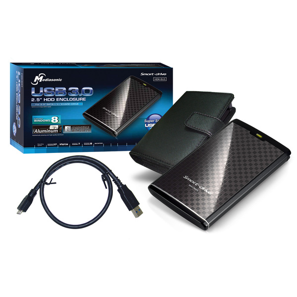 MEDIASONIC Smart Drive Black 2.5" SATA 3 (6G) HDD Enclosure