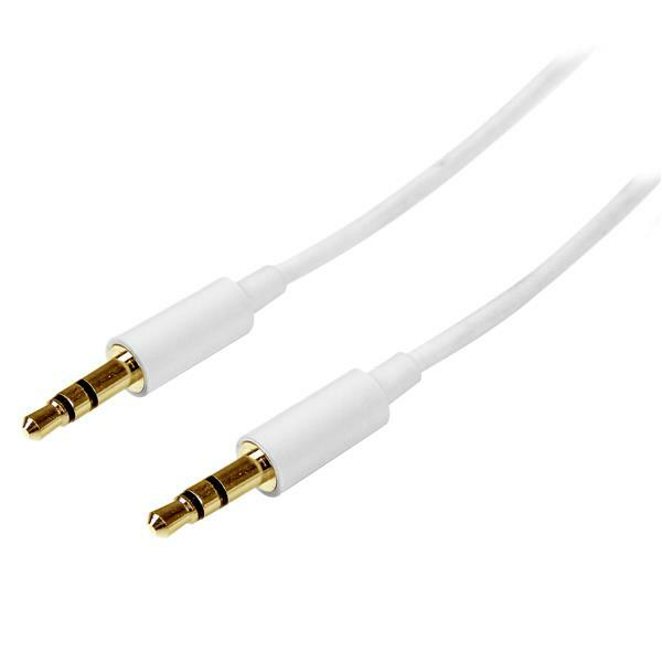 STARTECH White Slim 3.5mm Stereo Audio Cable - 1m