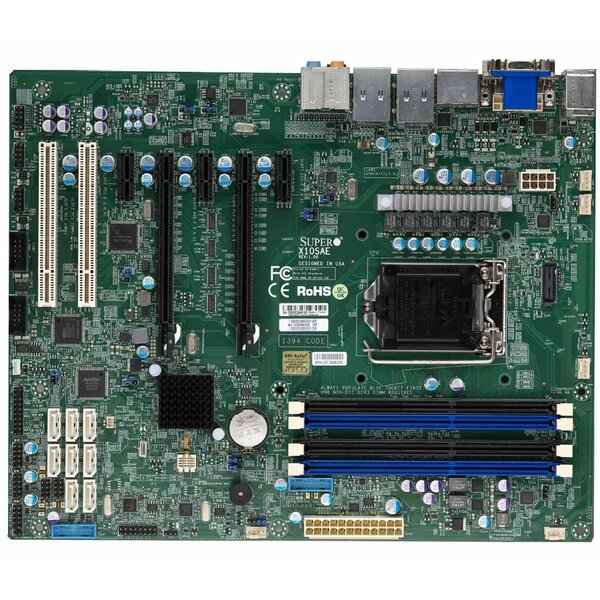 Supermicro MBD-X10SAE Server Motherboard - Intel Xeon® processor E3-1200 v3 - Dual Socket LGA-1150 - Retail Box - ATX