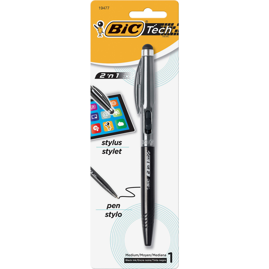 BICBPSTP11SBKPK : BIC Bic Lightweight 2-In-1 Stylus Ball Pen - Medium ...