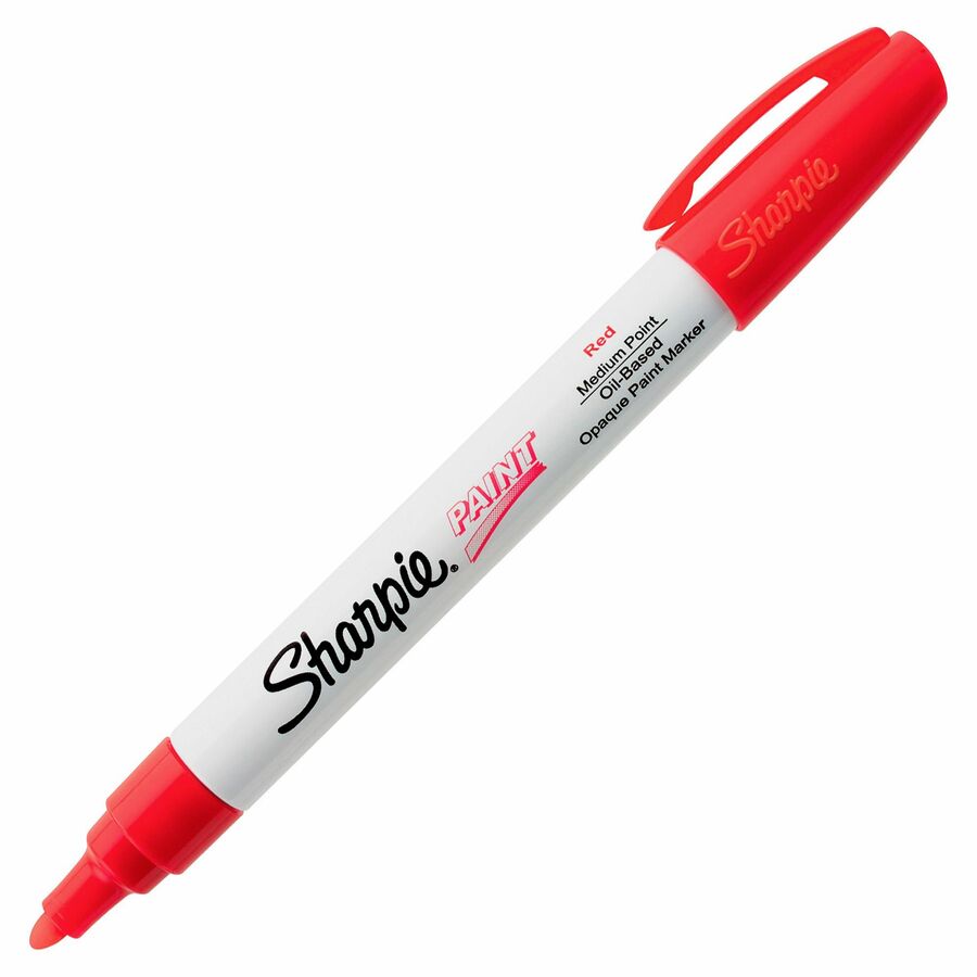 Sharpie Oil-Based Paint Marker - Medium Point - Medium Marker Point -  Chisel Marker Point Style - Red Oil Based Ink - 1 Each - Bluebird Office  Supplies