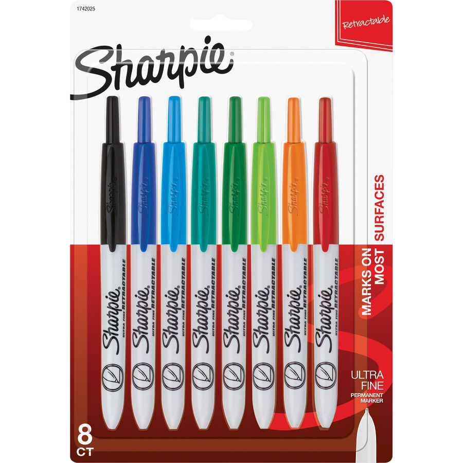 Sharpie Retractable Ultra Fine Point Permanent Marker - Ultra Fine Marker  Point - Retractable - Black - 1 / Box - Bluebird Office Supplies