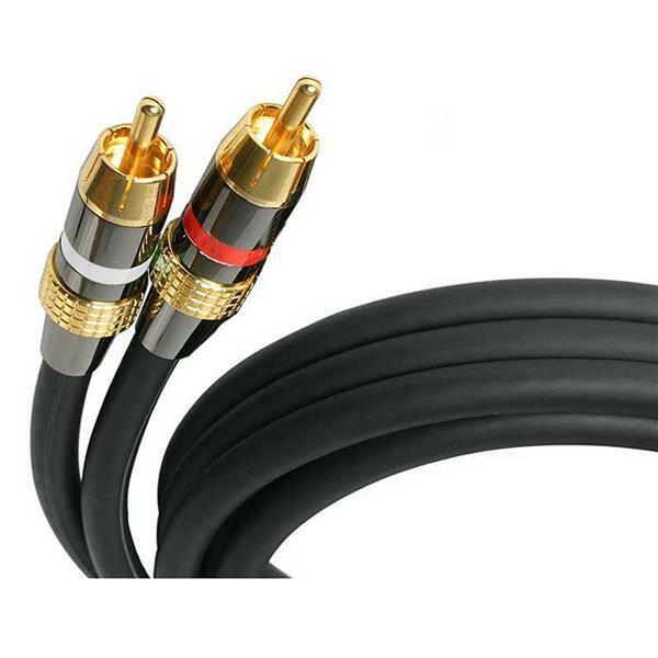 StarTech 50 ft Premium Stereo Audio Cable RCA - M/M - Black(AUDIORCA50)