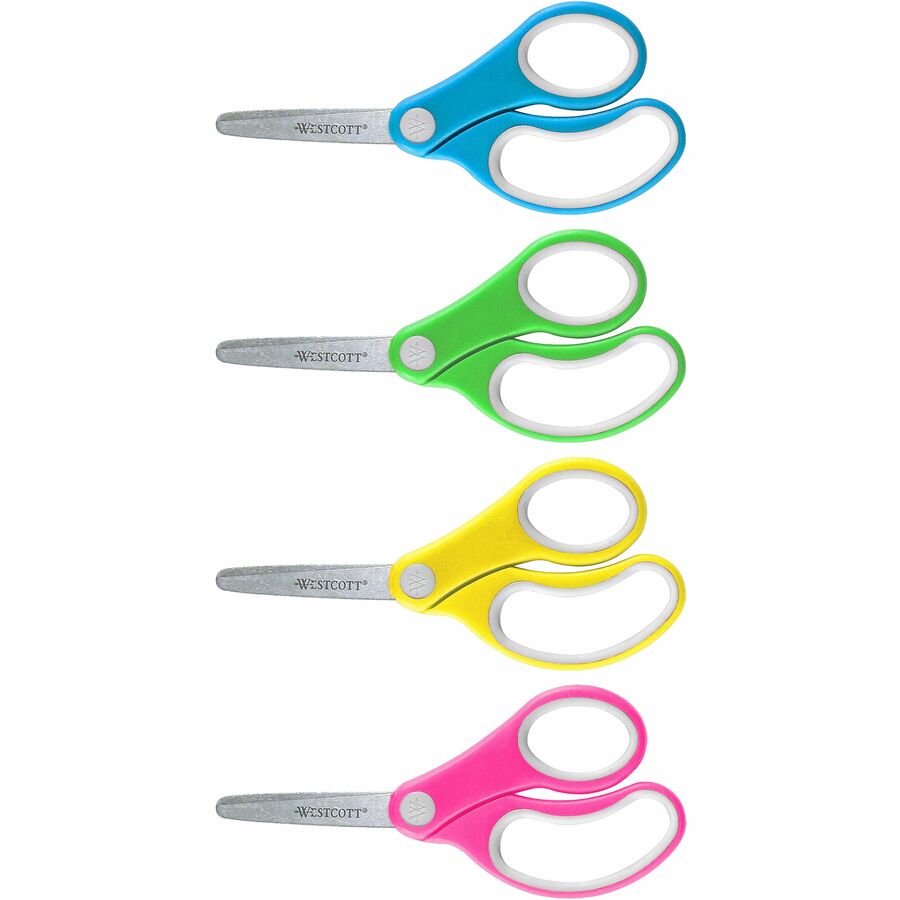 Fiskars 5 Pointed Kids Scissors, 3 Pack Assorted Colors 