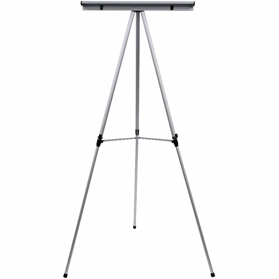 Quartet Aluminum Heavy Duty Display Easel, 66 Max. Height, Supports 45  Lbs., Silver 