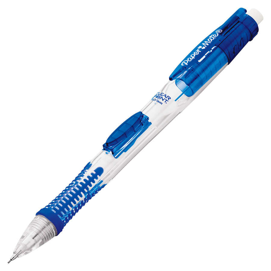 Paper Mate Clear Point Mechanical Pencil, 0.7 mm, Blue Barrel