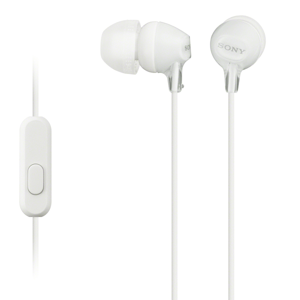 SONY MDR-EX15AP In-Ear EX Monitor Headphones with Mic & Remote, White