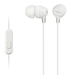 SONY MDR-EX15AP In-Ear EX Monitor Headphones with Mic & Remote, White | Smart Key App Compatible for Android Users