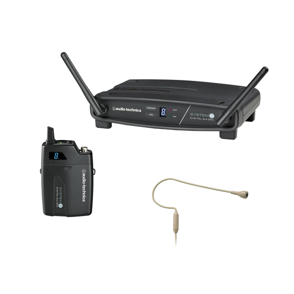 AUDIO TECHNICA ATW-1101/H92 System 10 Digital Wireless Headworn Condenser Microphone Set (Beige)