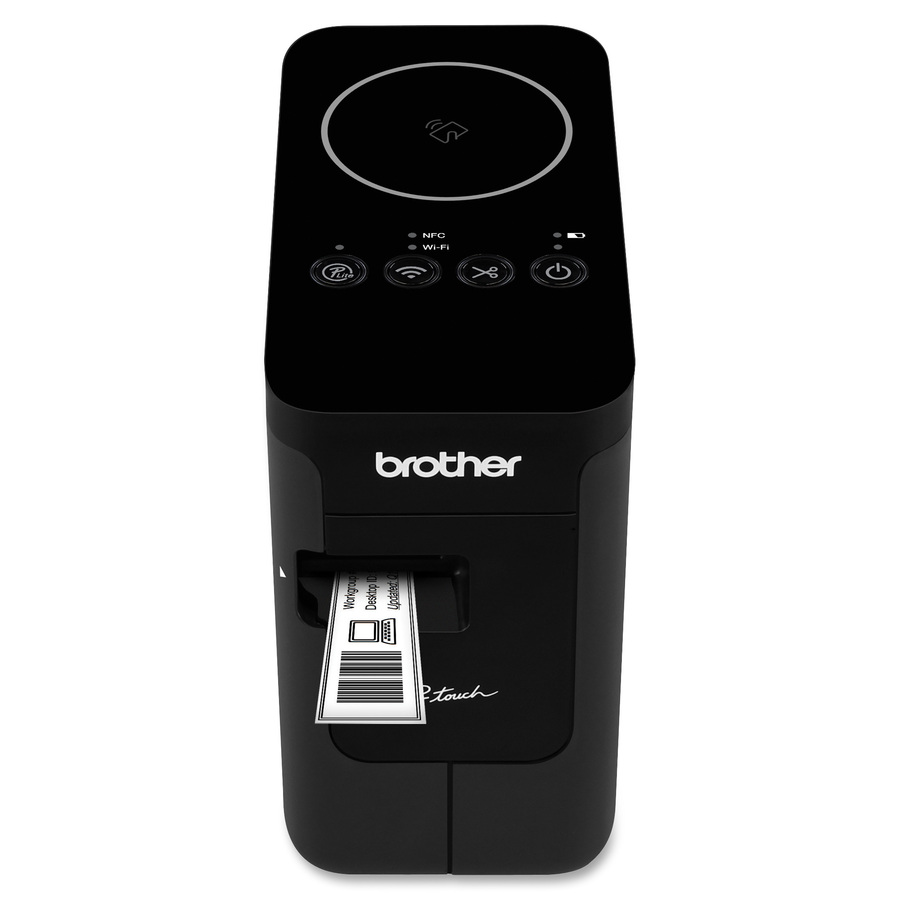 Brother P-touch PT-P750w Desktop Thermal Transfer Printer Color Label  Print USB With Cutter 0.94" Print Width 1.18 in/s Mono 180 dpi Wireless  LAN 0.94" Label Width Bluebird Office Supplies