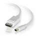 CABLES TO GO Mini DisplayPort to DisplayPort Adapter Cable M/M (White) - 3 ft. (54297)