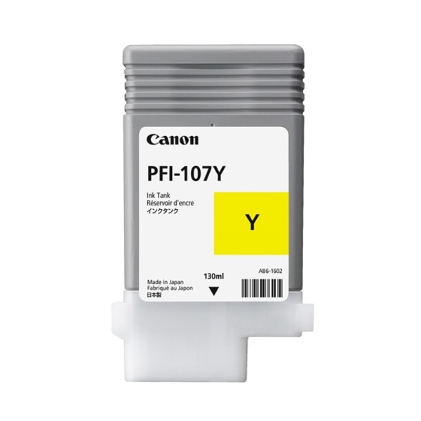 Canon PFI-107 Yellow Ink (130ml) for IPF670 / 680 / 685 / 770 / 780 / 785 (6708B001)