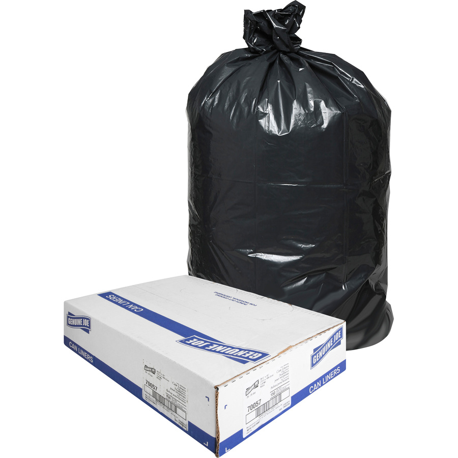 Genuine Joe 70343 55-60 Gallon Trash Bags, 1.55 Mil, 39 x 56 - 50 / Case