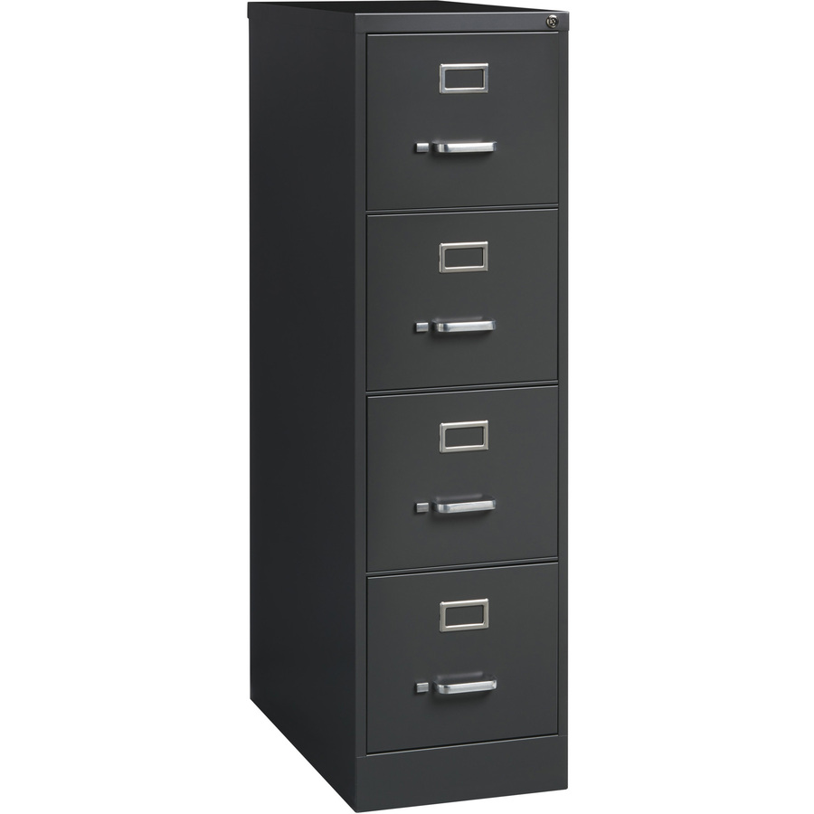 Llr66912 Lorell 26 1 2 Vertical File Cabinet 4 Drawer 15 X 26 5 X 52 4 X Drawer S For File Letter Vertical Drawer Extension Security Lock Label Holder